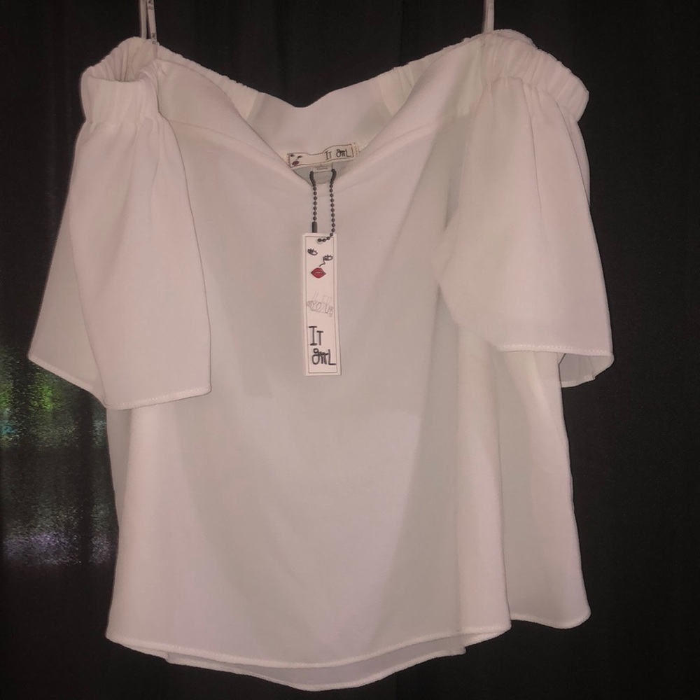 Woman’s off shoulder top